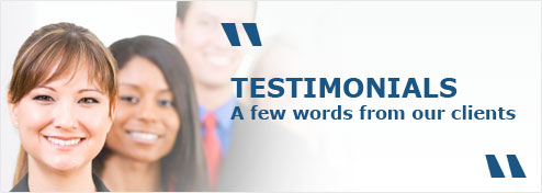 TESTIMONIALS - A few words from our clients